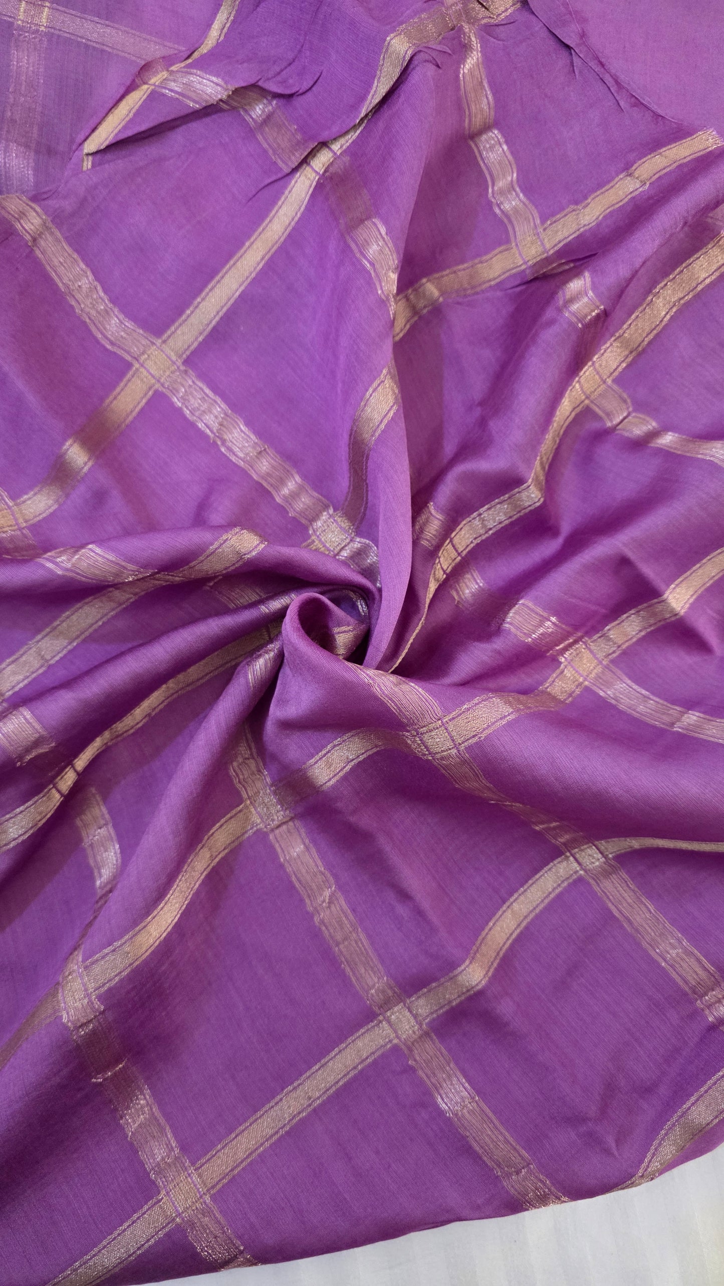 Purple Viscose Silk Saree