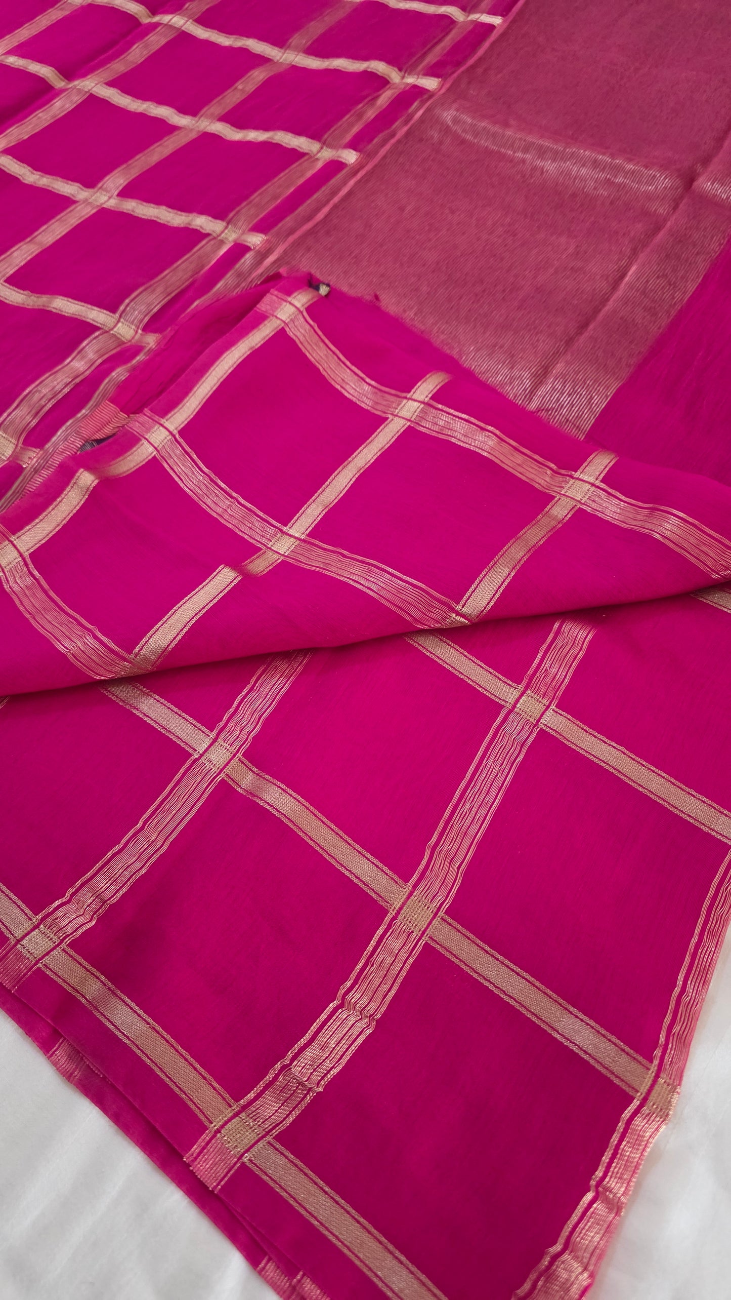 Pink  Viscose Silk Saree