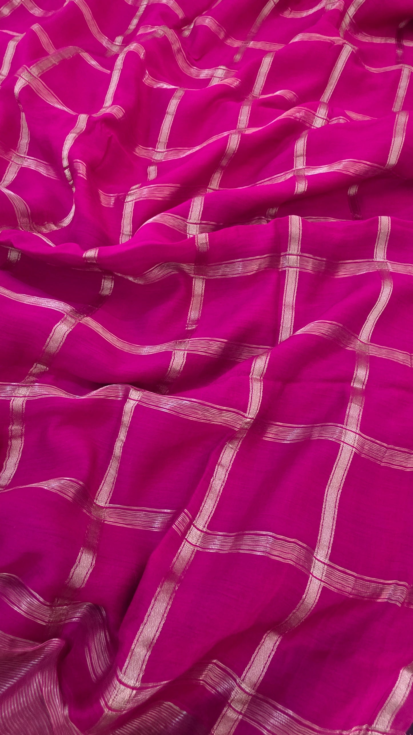 Pink  Viscose Silk Saree