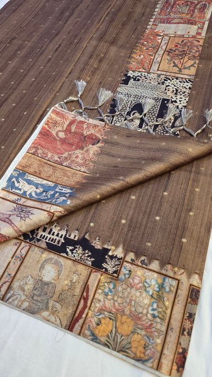 Figure Semi Tussar Silk Saree