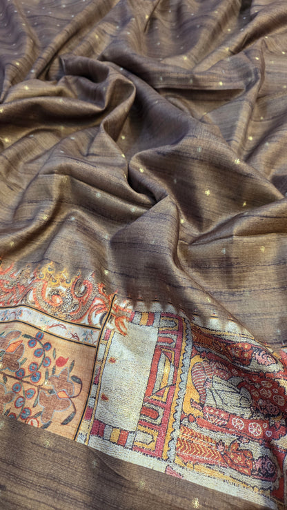 Figure Semi Tussar Silk Saree