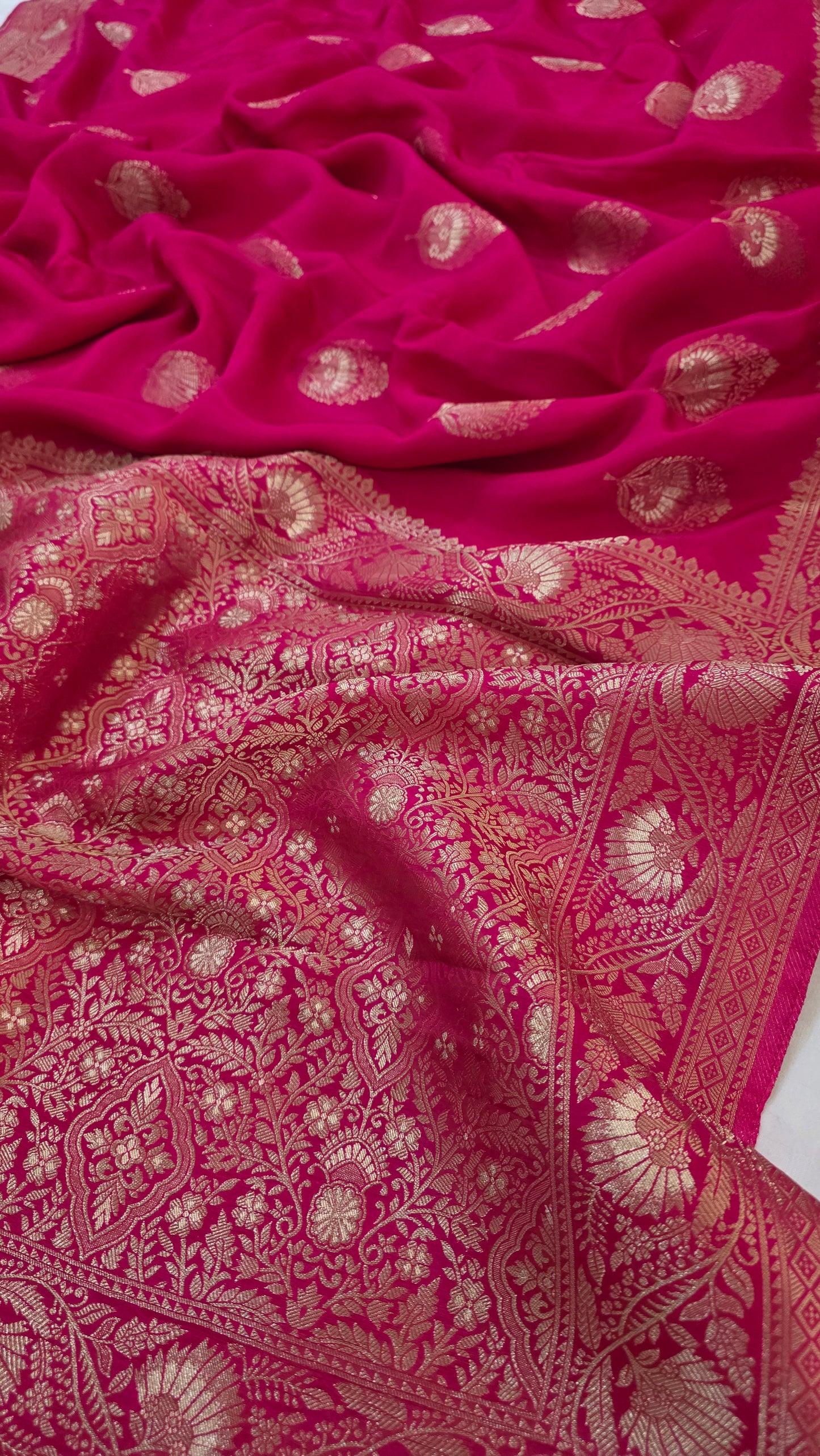 Pink Semi Mysore Silk Saree