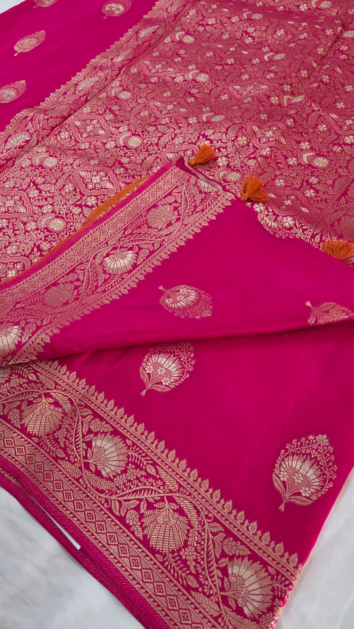 Pink Semi Mysore Silk Saree