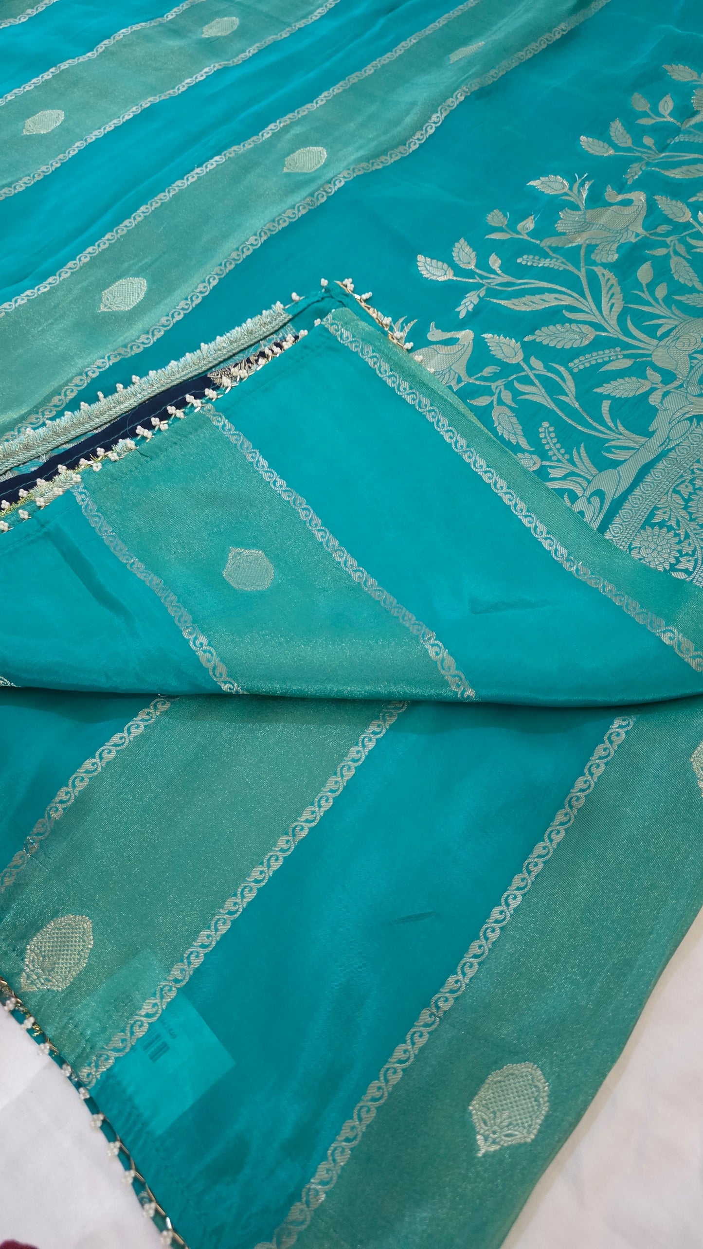 Blue Semi Mysore Silk Saree