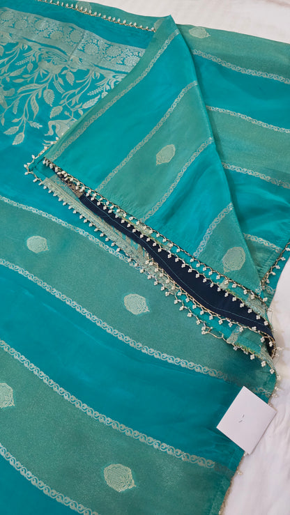 Blue Semi Mysore Silk Saree