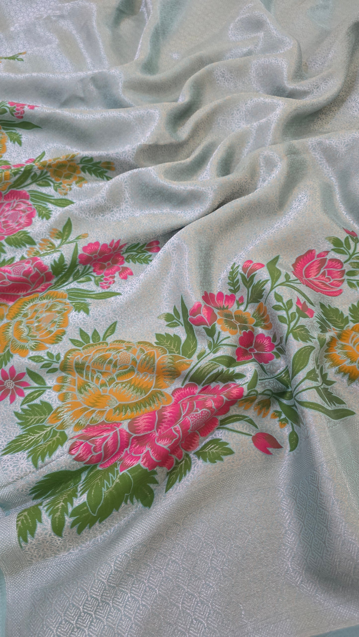 Blue Banarasi Tissue Saree