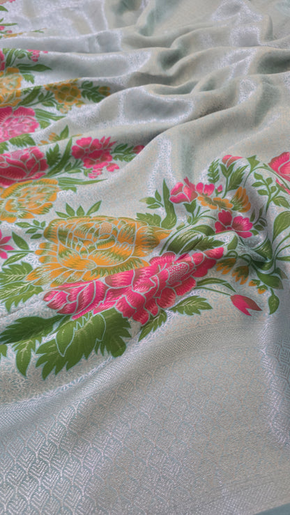 Blue Banarasi Tissue Saree