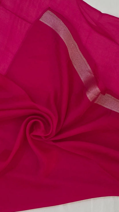 Pink Banarasi Tissue Saree