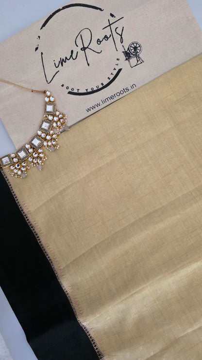 Ivory Cotton Silk saree