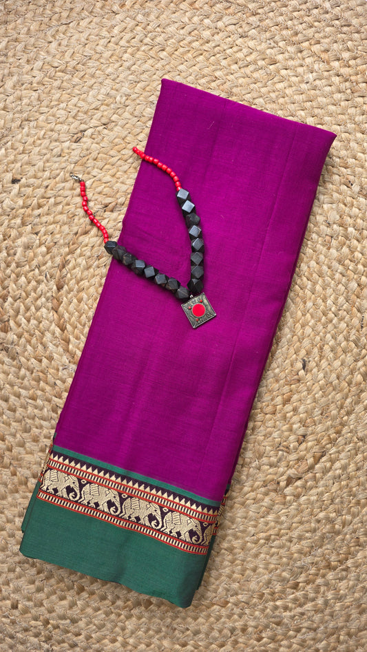 Ruhi | Pink Pure Narayanpet cotton sari