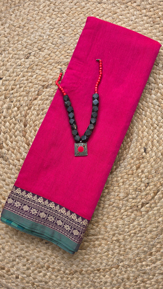 Ruhi | Pink Pure Narayanpet cotton sari