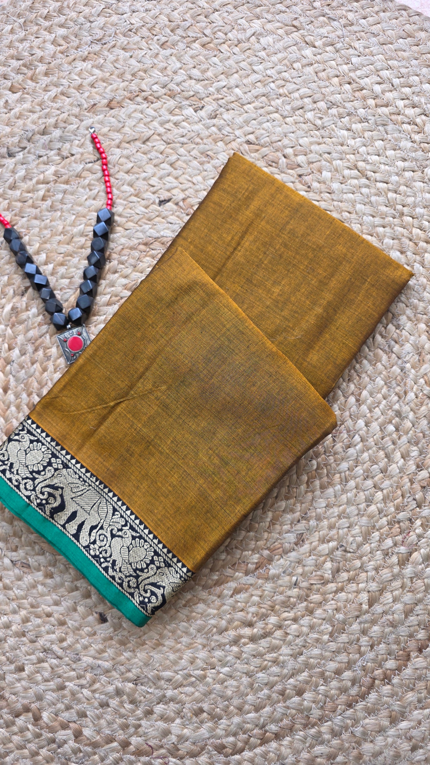Ruhi | Mustard Pure Narayanpet cotton sari