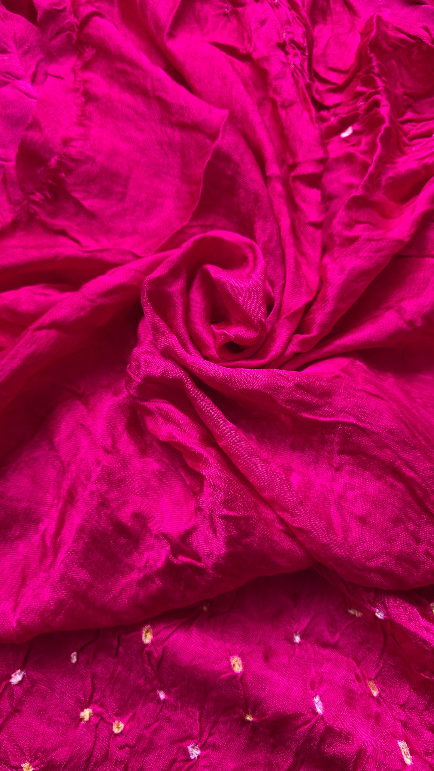 Boond | Pink Bandhej with Tissue pallu