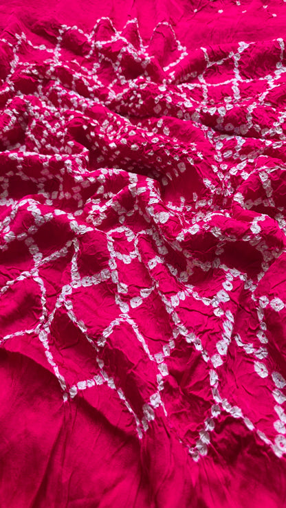 Boond|Pink Bandhej with Rasmandal Pallu