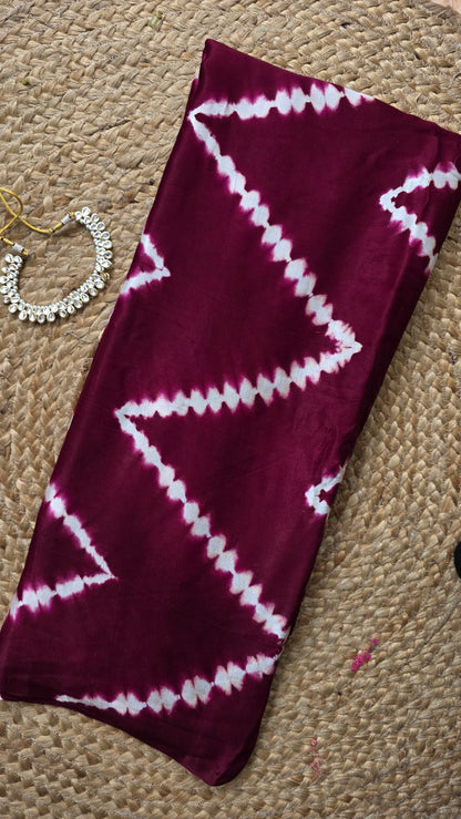 Boond| Plum Leheriya Modal Silk