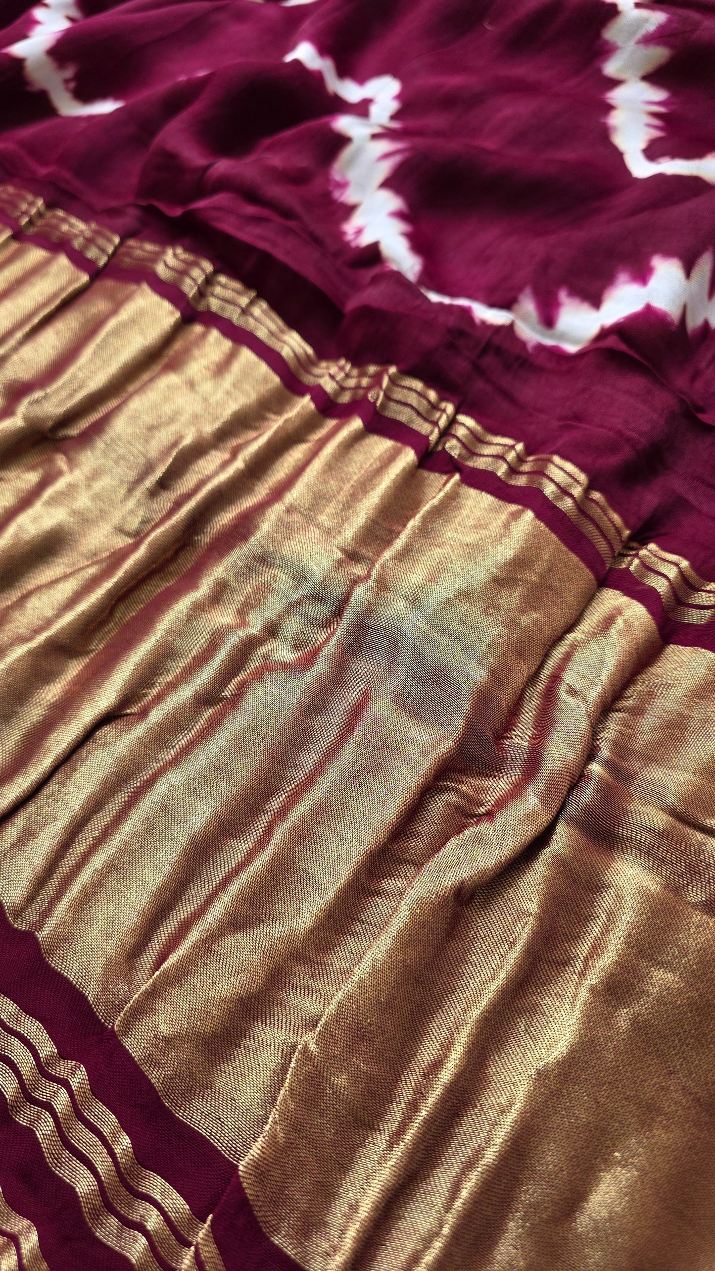 Boond| Plum Leheriya Modal Silk