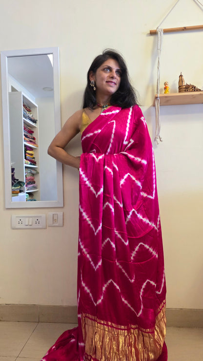 Boond | Pink Leheriya Modal Silk