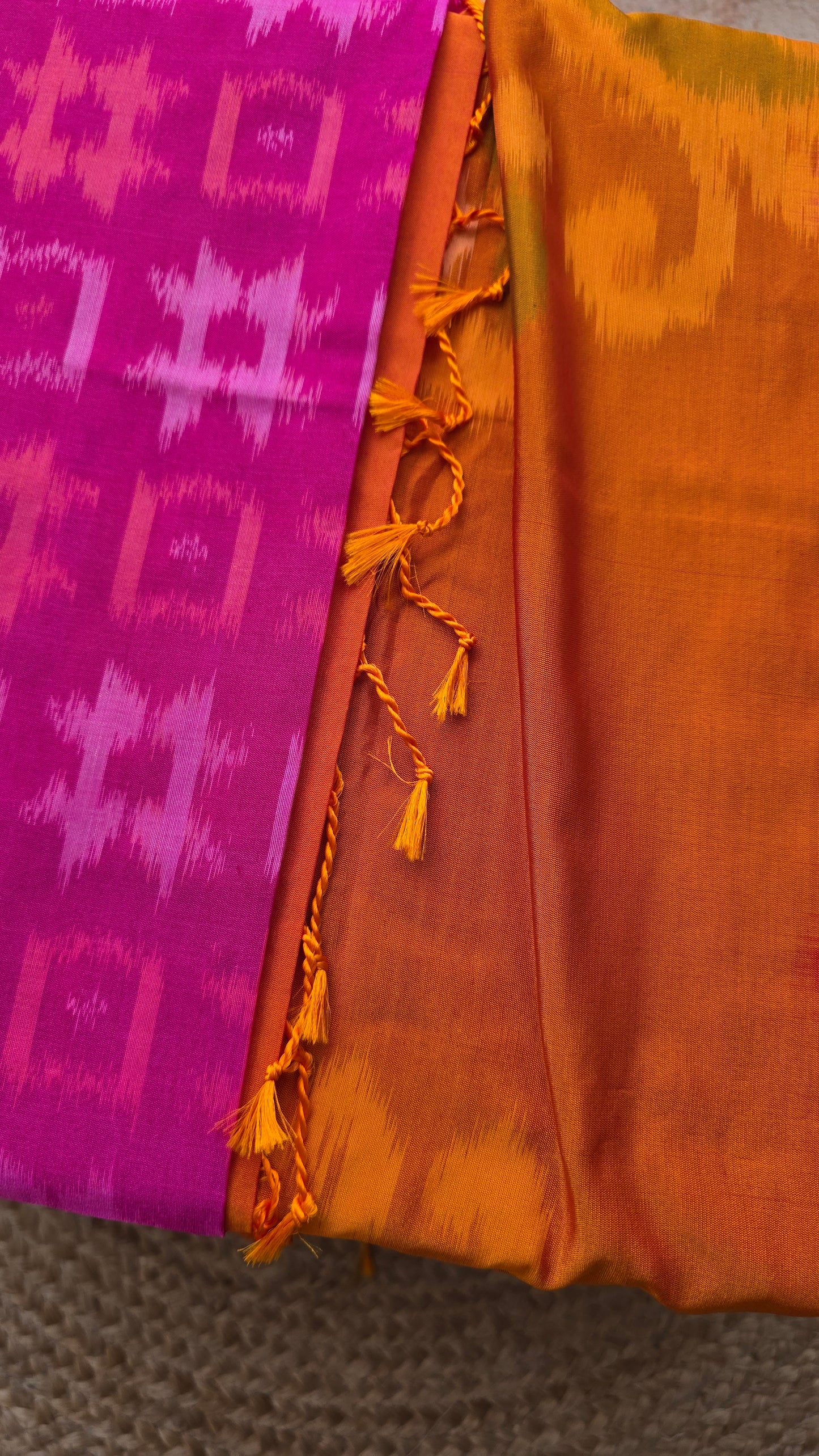 Rani | Pink Pochampally Pure Silk cotton Saree