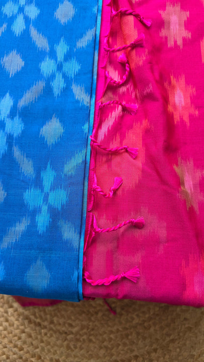 Rani | Blue Pochampally Pure Silk cotton Saree