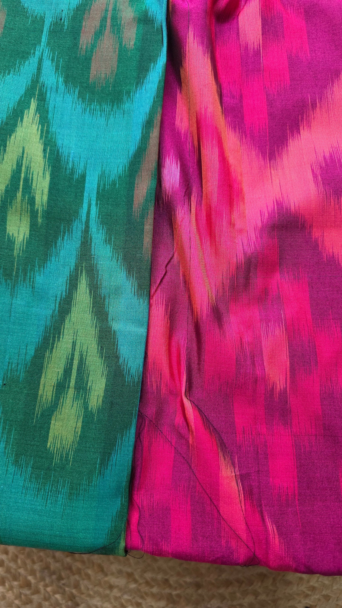 Rani | Green Pochampally Pure Silk cotton Saree
