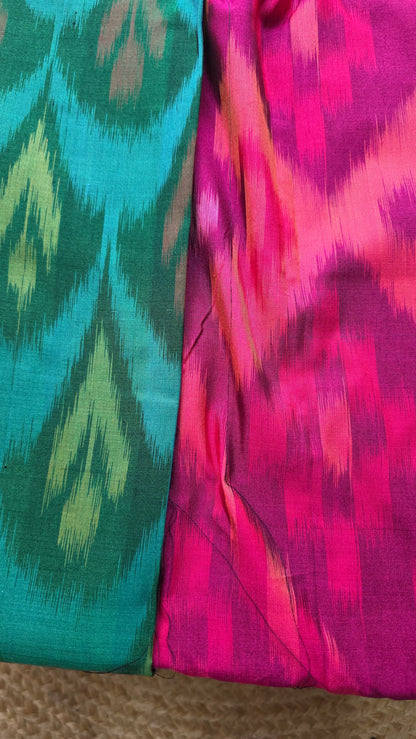 Rani | Green Pochampally Pure Silk cotton Saree