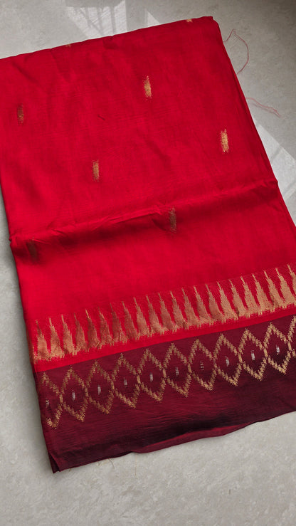 Red Banarasi border|Silk Saree
