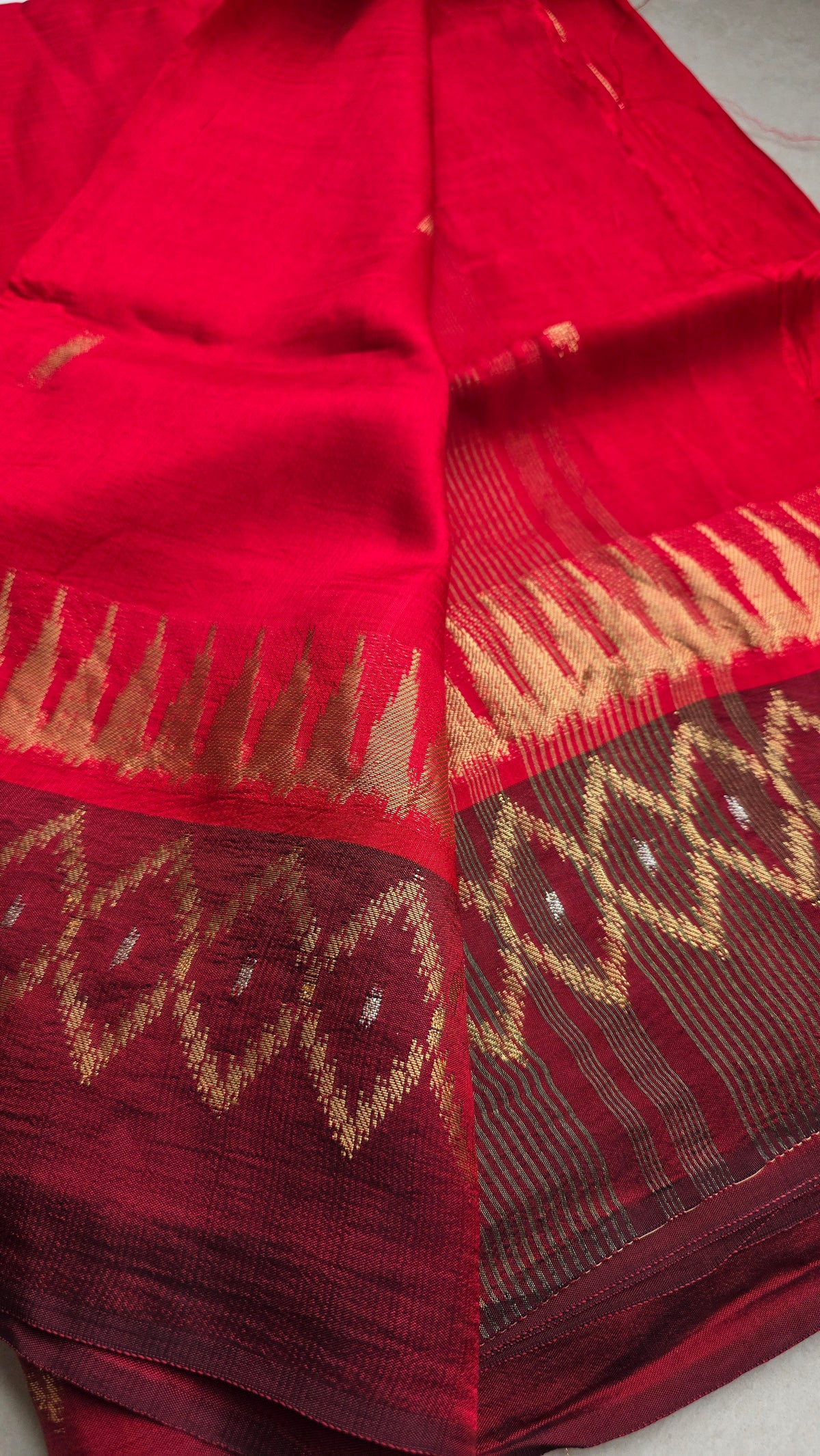 Red Banarasi border|Silk Saree