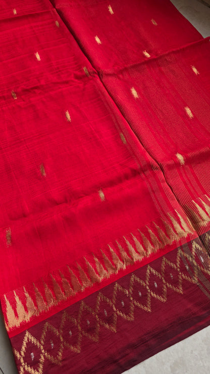 Red Banarasi border|Silk Saree