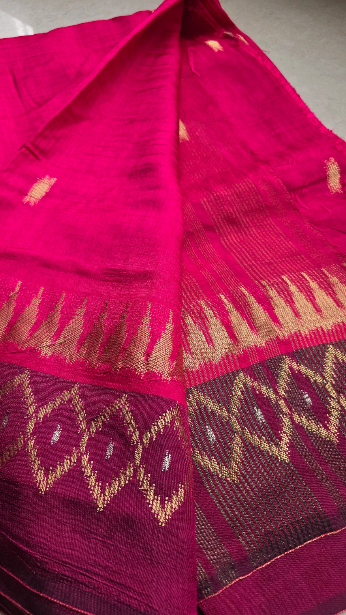 Pink Banarasi border|Silk Saree