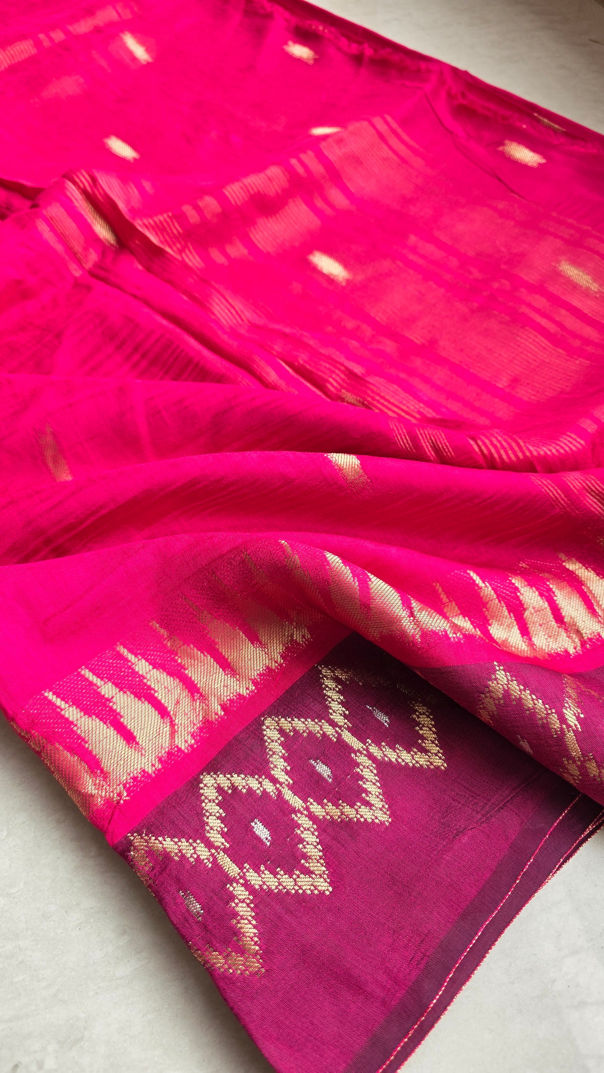 Pink Banarasi border|Silk Saree
