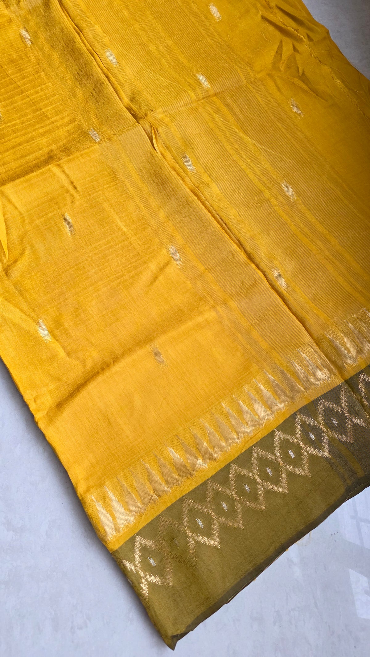 Haldi Yellow Banarasi border|Silk Saree