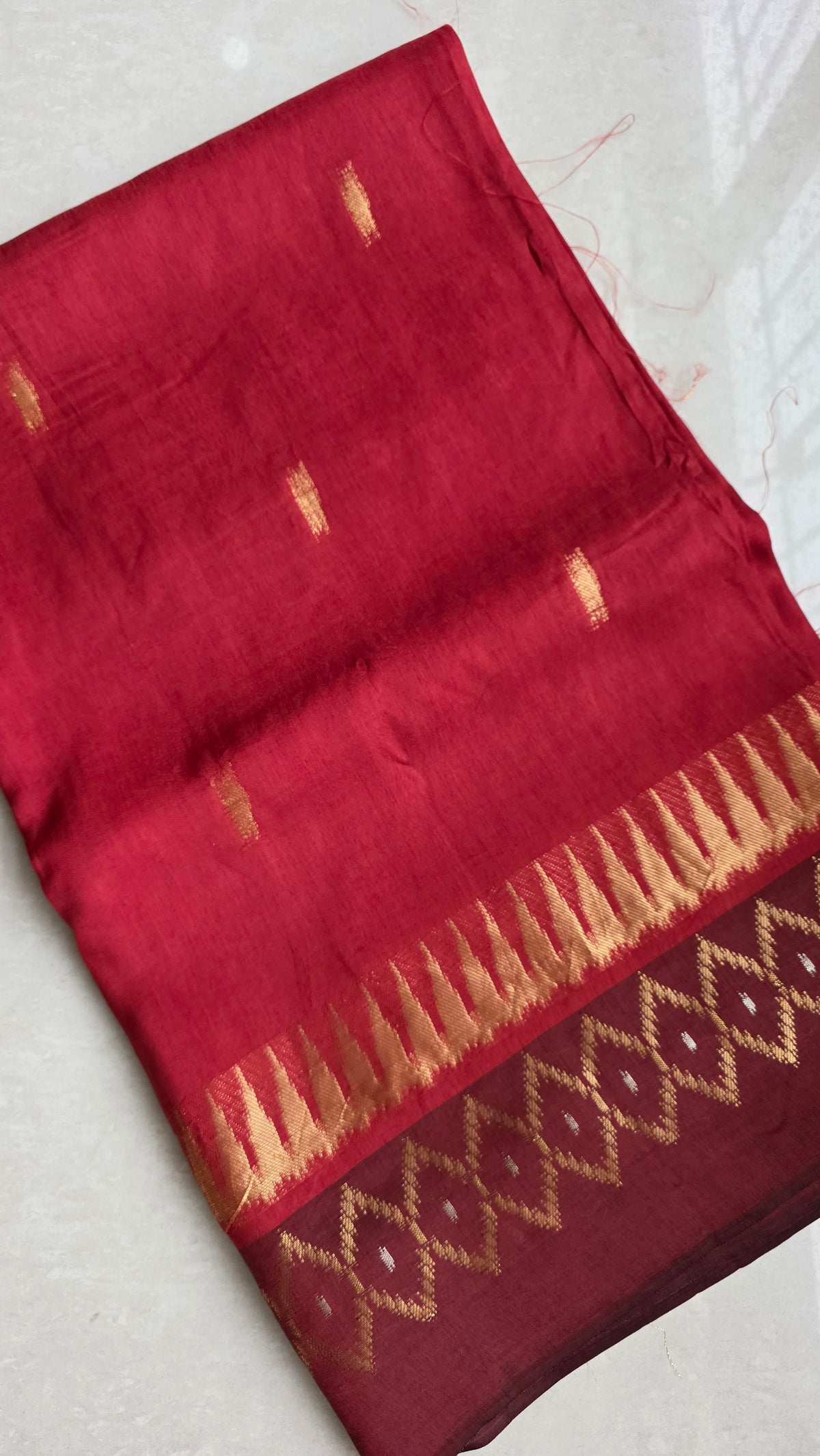 Rust Banarasi border|Silk Saree