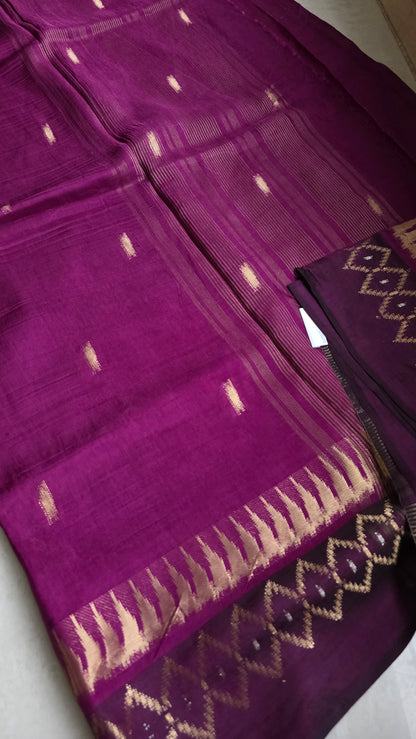 Wine Banarasi border|Silk Saree