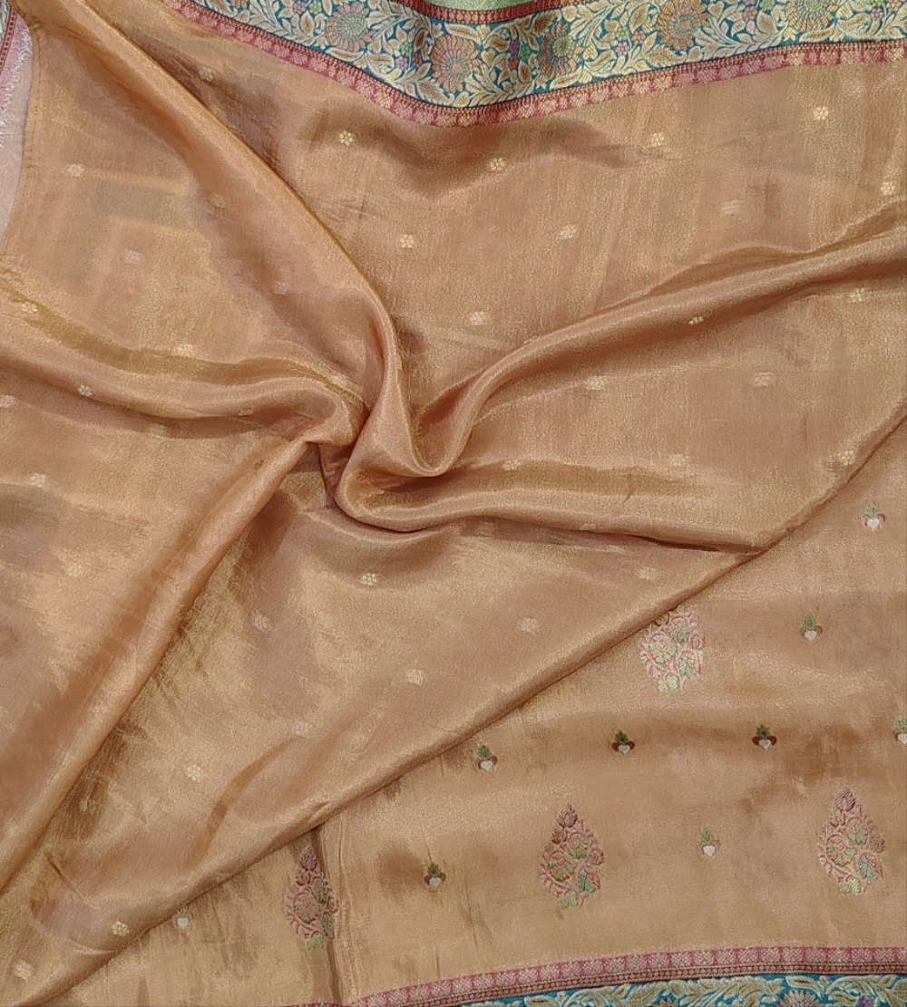 banarasi tissue silk saree with blouse 