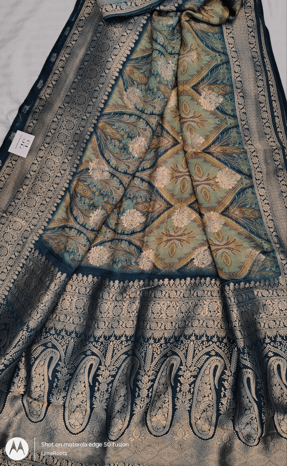 Regalia Soft Silk Saree - Green and Blue , PALLU VIEW