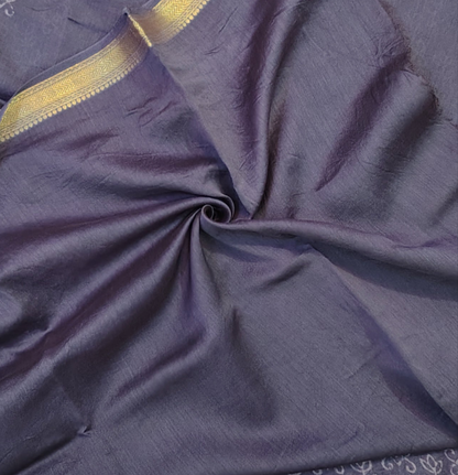 Handblock Printed Maheshwari Silk Saree – Lightweight, Traditional Elegance
