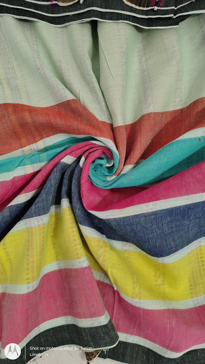BHUJODI COTTON - PASTEL GREEN - FULL DESIGN VIEW