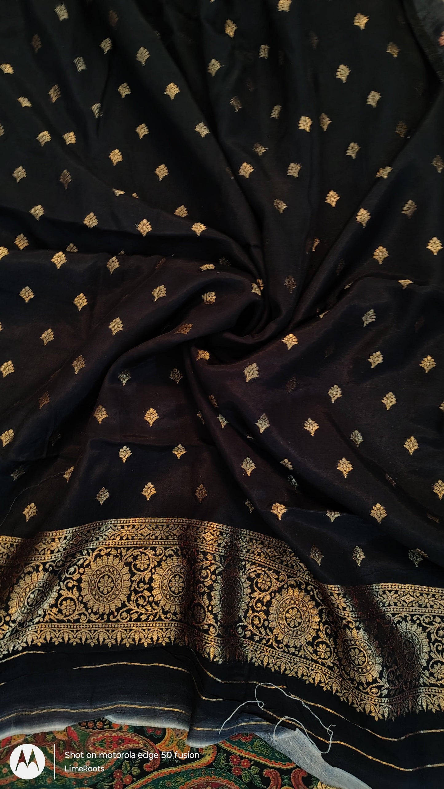 Regalia Soft Silk Saree - Maroon and Black, BLOUSE VIEW