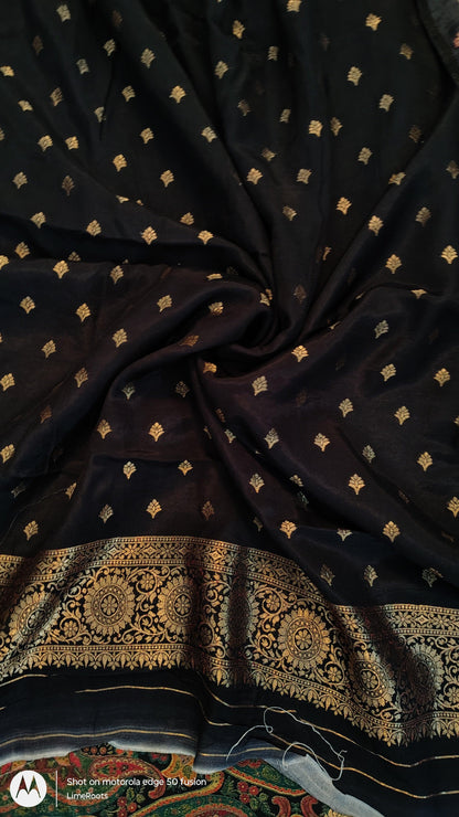 Regalia Soft Silk Saree - Maroon and Black, BLOUSE VIEW