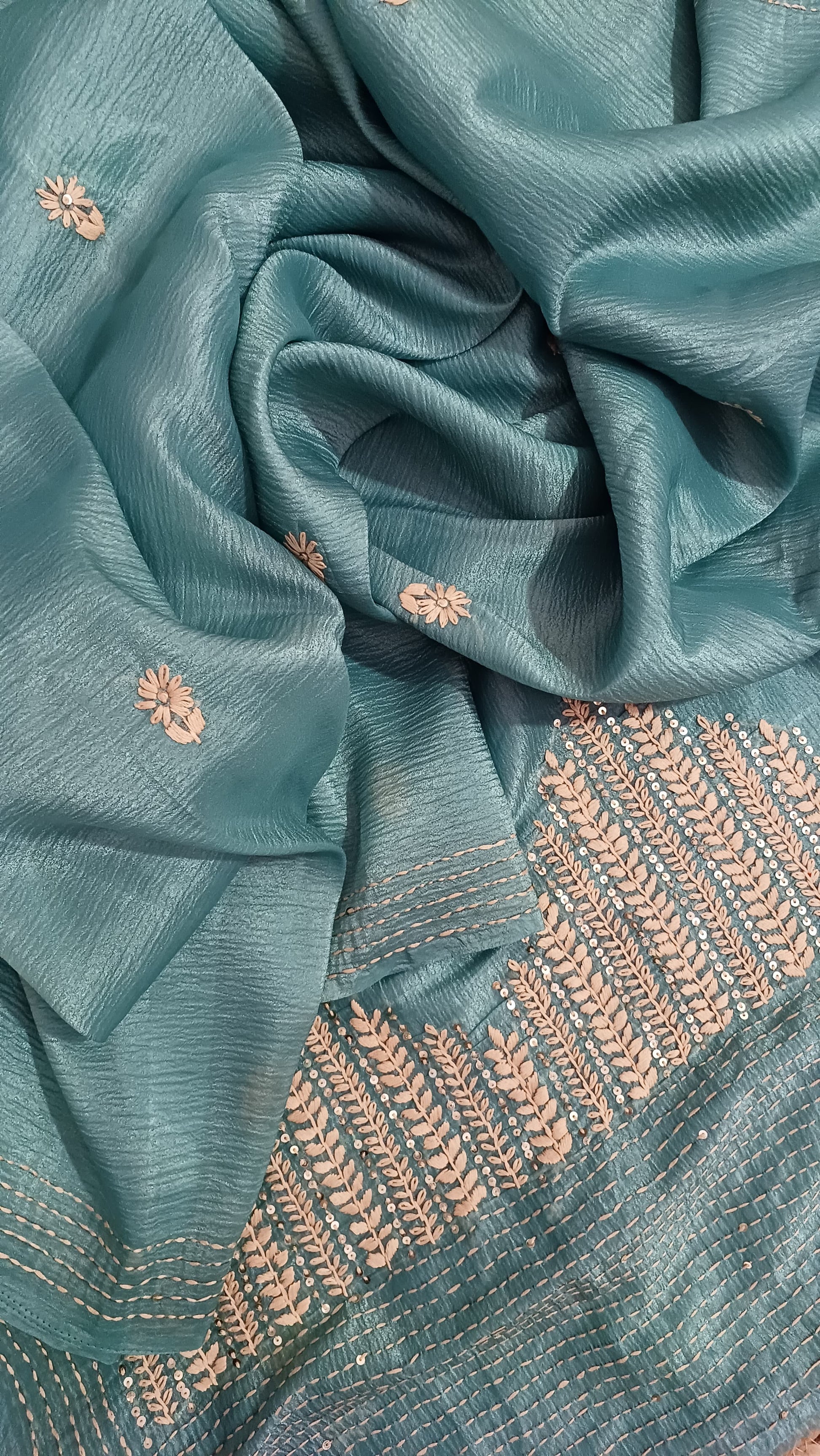crushed tissue silk-saree view 1