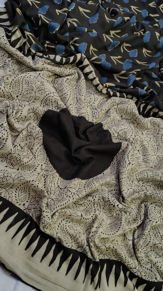 Pure mul cotton saree pallu | contemporary pallu 