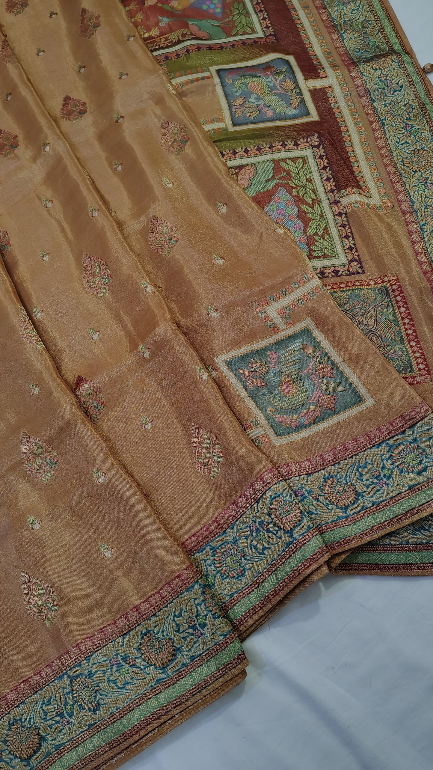 Banarasi Tissue silk saree with matching blouse piece