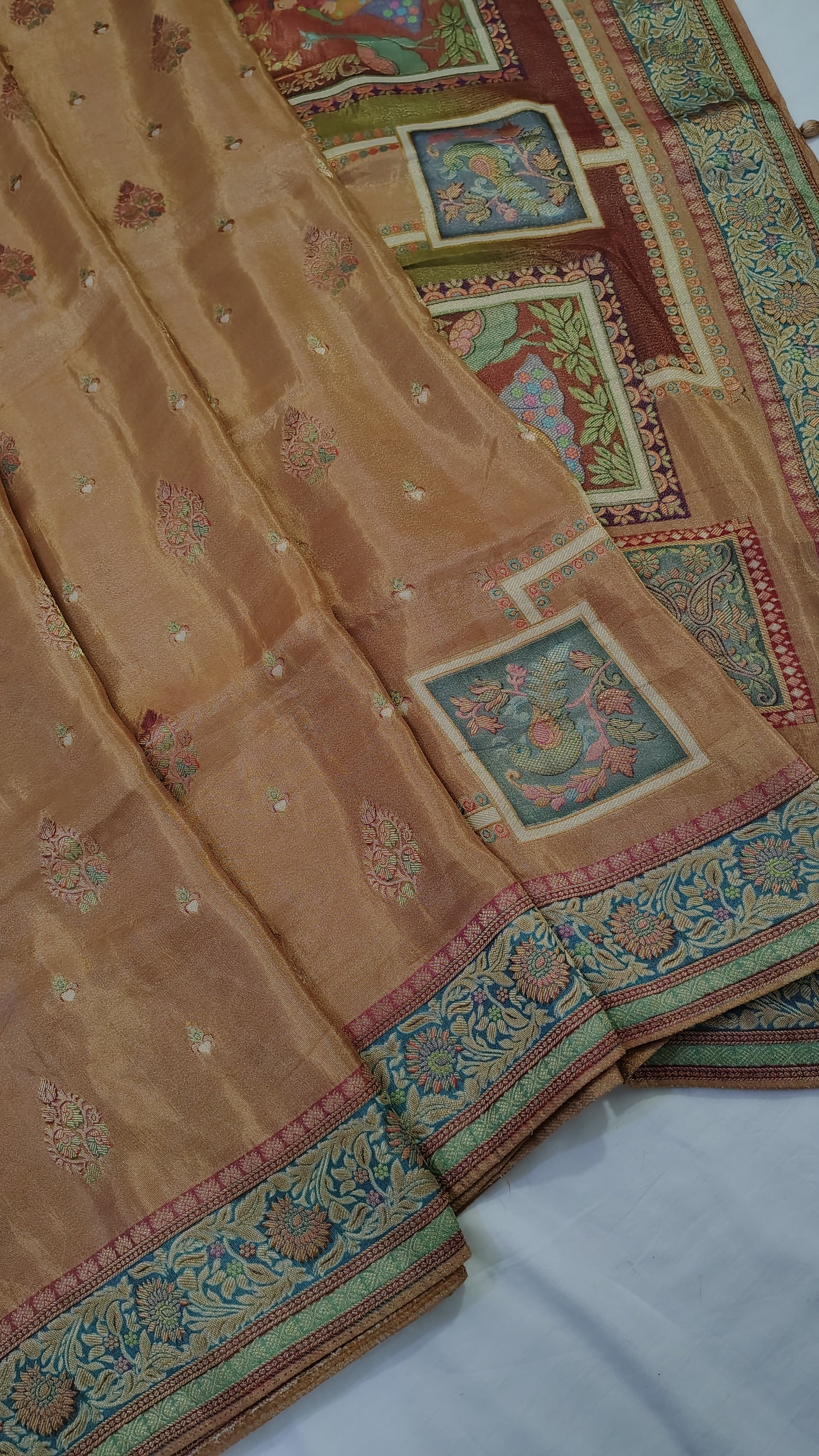 Banarasi Tissue silk saree with matching blouse piece