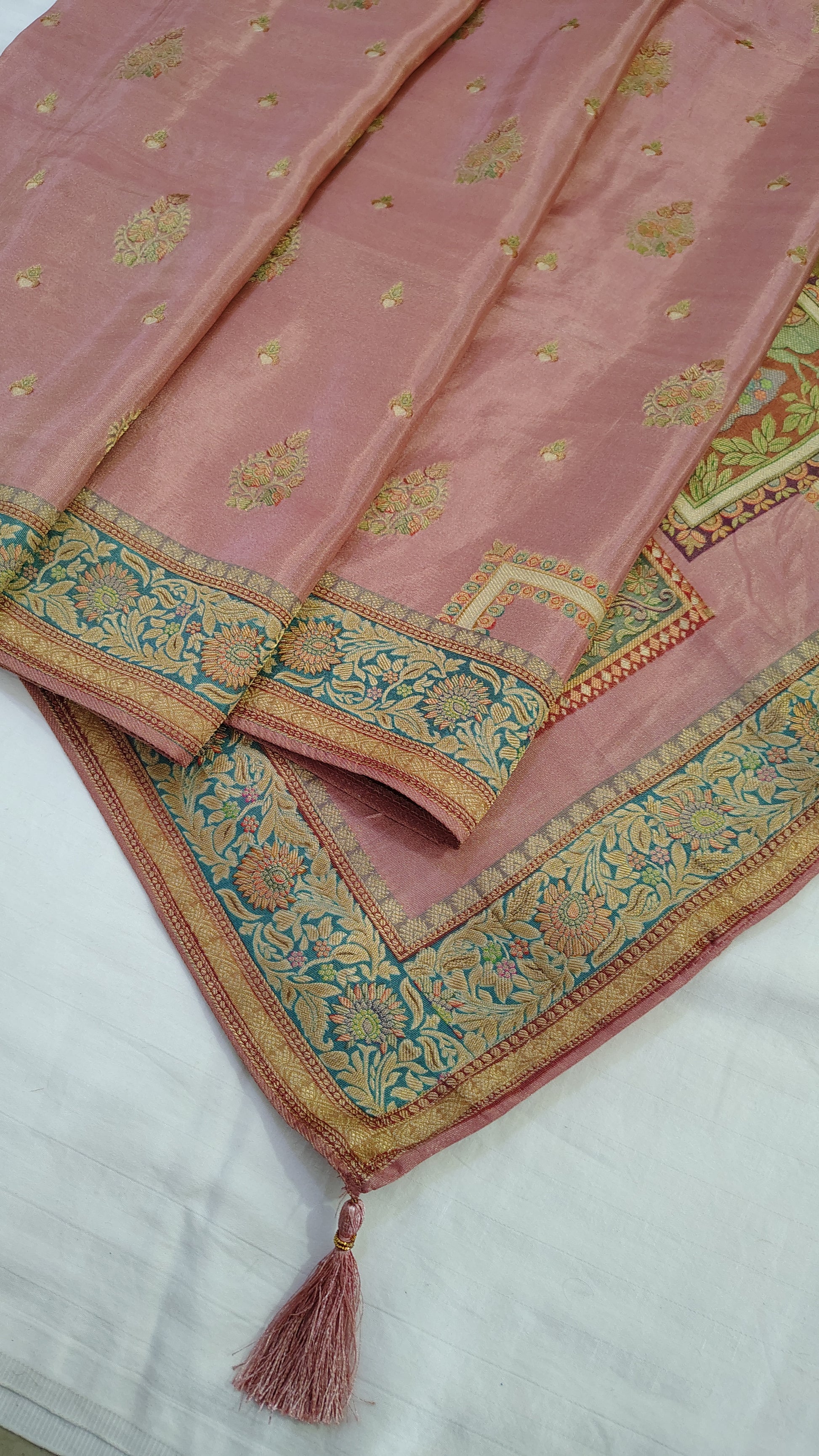Banarasi tissue silk saree with blouse piece