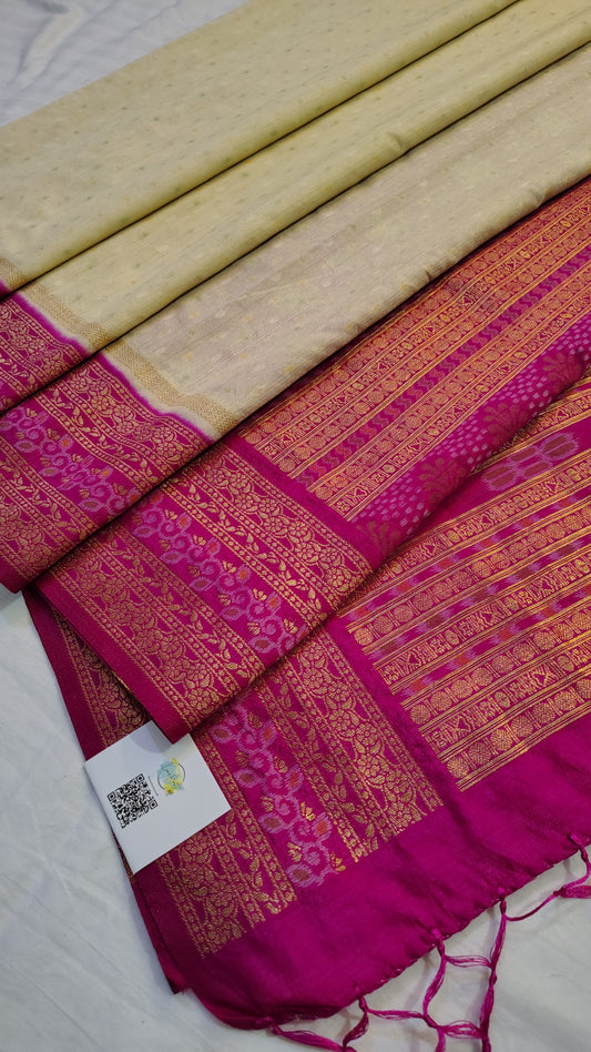 Traditional TUSSAR SILK Saree – Perfect for Festive and Wedding Looks