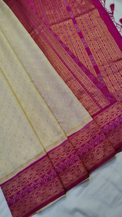 Traditional TUSSAR SILK Saree – Perfect for Festive and Wedding Looks