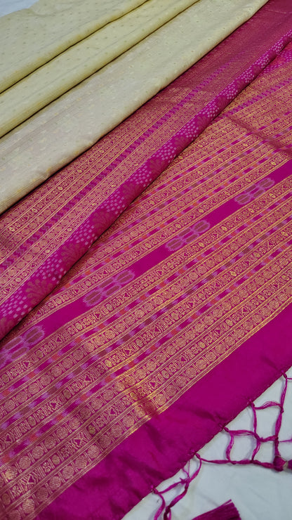 Traditional TUSSAR SILK Saree – Perfect for Festive and Wedding Looks
