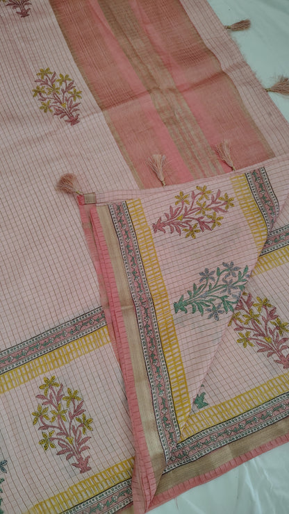 Soft pink Viscose silk