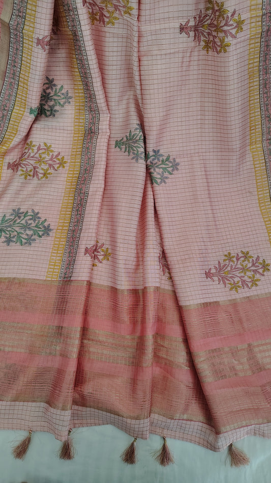 Soft pink Viscose silk