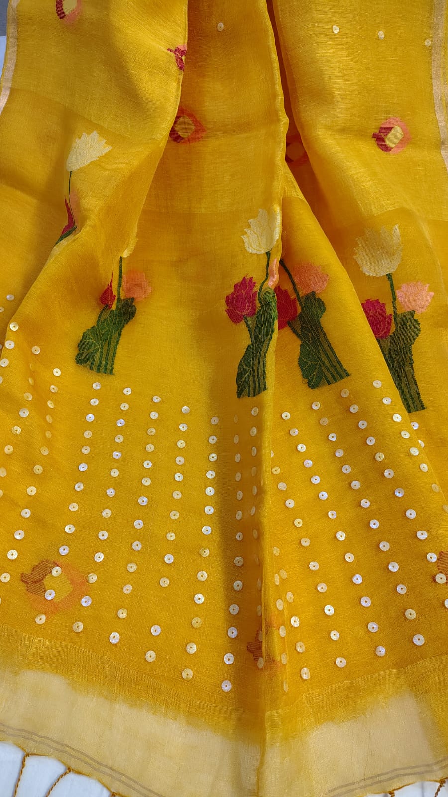 Yellow Lotus Pure Linen silk